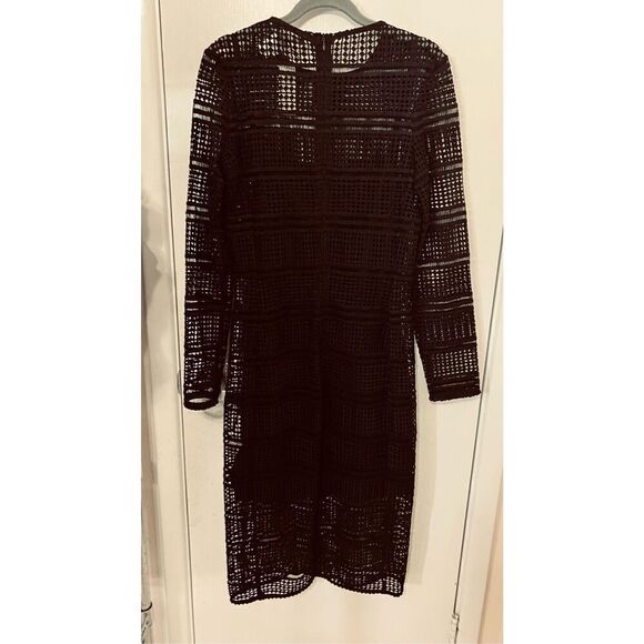 Zara Black Eyelet Dress With Slip Underneath Womens SZ M New - Picture 5 of 10